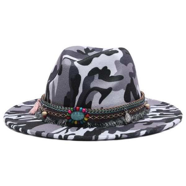 wide brim hats 2021 fashion felted women graffiti fedora western cowboy fascinator camouflage men formal wedding hat, Blue;gray
wide brim hats 2021 fashion felted women graffiti fedora western cowboy fascinator camouflage men formal wedding hat, Blue;gray