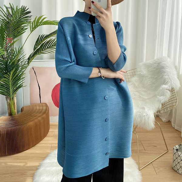 women's long pleated blouse single breasted stand collar shirt ladies spring autumn arrival 2a3506 210507, White
women's long pleated blouse single breasted stand collar shirt ladies spring autumn arrival 2a3506 210507, White