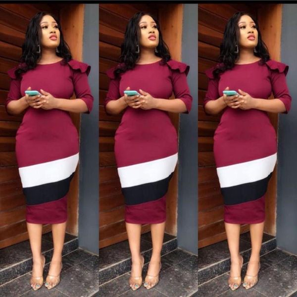 casual dresses european and american women's autumn color matching thin professional office dress pencil, Black;gray
casual dresses european and american women's autumn color matching thin professional office dress pencil, Black;gray