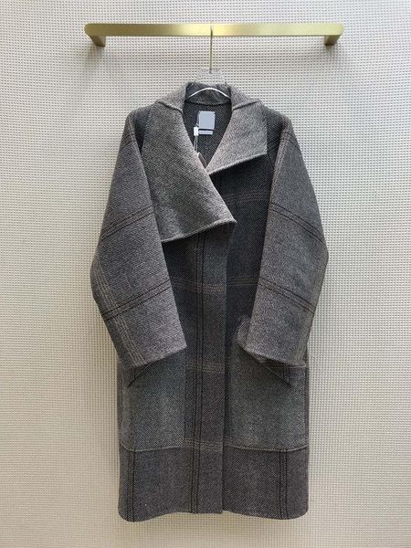 women's jackets spring 2021 early coat women british plaid lapel loose cashmere commute long sleeve single breasted coats, Black;brown
women's jackets spring 2021 early coat women british plaid lapel loose cashmere commute long sleeve single breasted coats, Black;brown