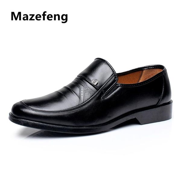 dress shoes mazefeng fashion 2021 spring autumn men business male leather solid color work slip-on round toe, Black
dress shoes mazefeng fashion 2021 spring autumn men business male leather solid color work slip-on round toe, Black