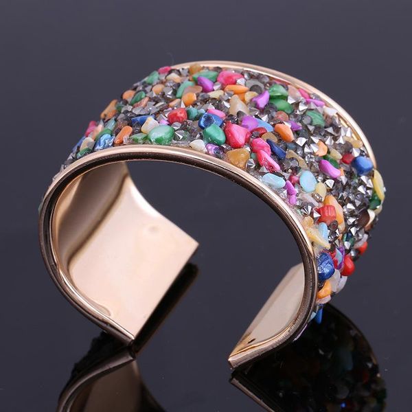 wide natural stone open cuff women bracelet & bangle bohemian gold color charm bangles wedding gift jewelry drop, Black
wide natural stone open cuff women bracelet & bangle bohemian gold color charm bangles wedding gift jewelry drop, Black
