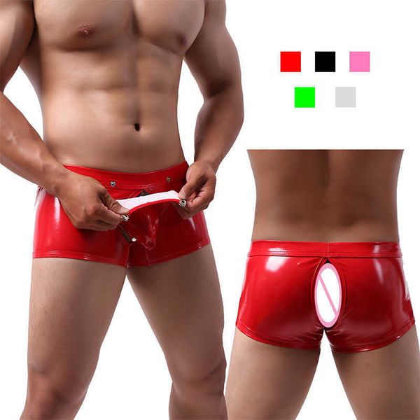aiiou gay underwear open butt mens faux leather boxershorts wet look underpants open crotch pouch male panties gay cueca 210924, Red;black
aiiou gay underwear open butt mens faux leather boxershorts wet look underpants open crotch pouch male panties gay cueca 210924, Red;black