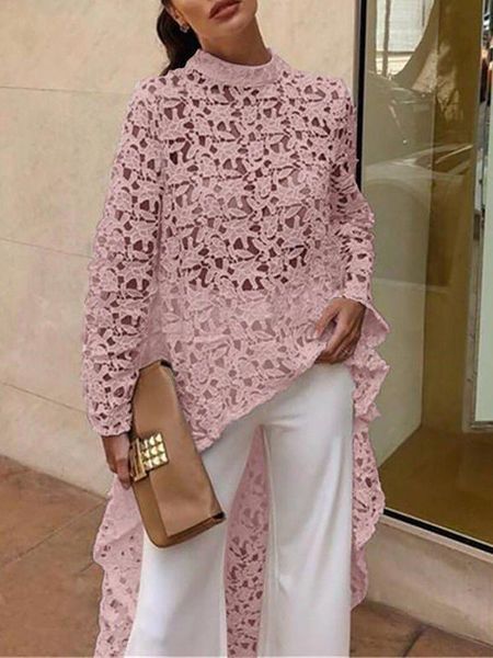 women's blouses & shirts fannic spring women fashion elegant casual patchwork flounced dip hem crochet irregular hollow out see through, White
women's blouses & shirts fannic spring women fashion elegant casual patchwork flounced dip hem crochet irregular hollow out see through, White