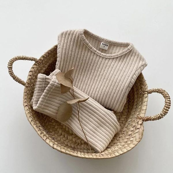 clothing sets 2 pcs autumn baby girls boy clothes bulks for borns ribbed sweater shirt+pants kids suit children outfit 6m-3y, White
clothing sets 2 pcs autumn baby girls boy clothes bulks for borns ribbed sweater shirt+pants kids suit children outfit 6m-3y, White