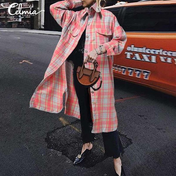 celmia casual plaid long sleeve shirts women 2021 fashion fluffy blouses female loose button pocket party 5xl women's &, White
celmia casual plaid long sleeve shirts women 2021 fashion fluffy blouses female loose button pocket party 5xl women's &, White