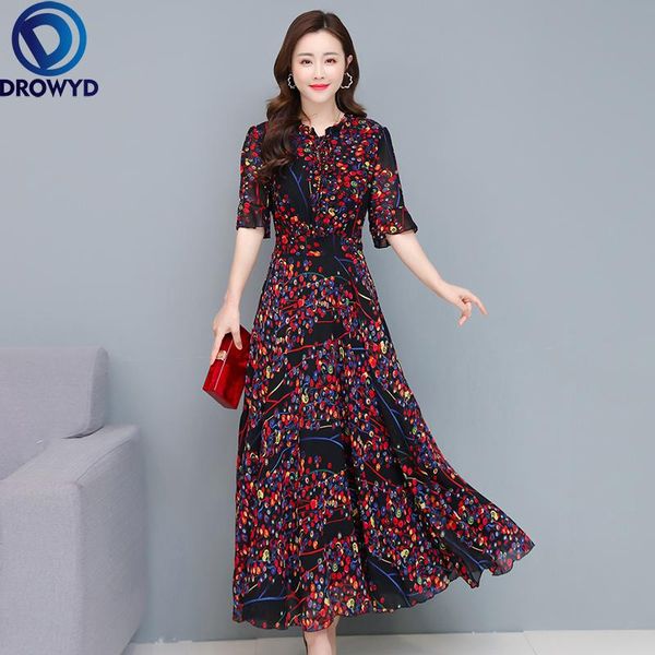 party dresses summer elegant boho beach maxi dress 2021 fashion short sleeve slim printed chiffon long woman vestidos, White;black
party dresses summer elegant boho beach maxi dress 2021 fashion short sleeve slim printed chiffon long woman vestidos, White;black