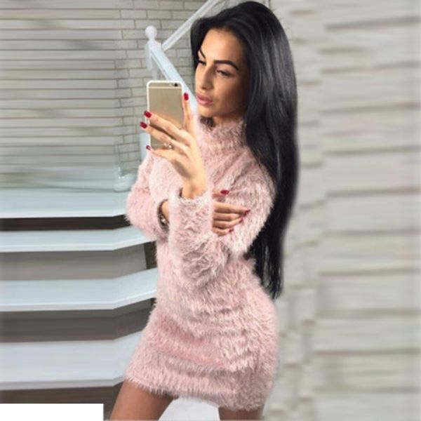 casual dresses winter plush sweater dress women fashion long sleeve turtleneck female mini knitted bodycon, Black;gray
casual dresses winter plush sweater dress women fashion long sleeve turtleneck female mini knitted bodycon, Black;gray
