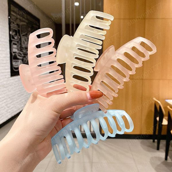 women transparent colorful plastic hair claw large size clamps for hair accessories, Slivery;white
women transparent colorful plastic hair claw large size clamps for hair accessories, Slivery;white