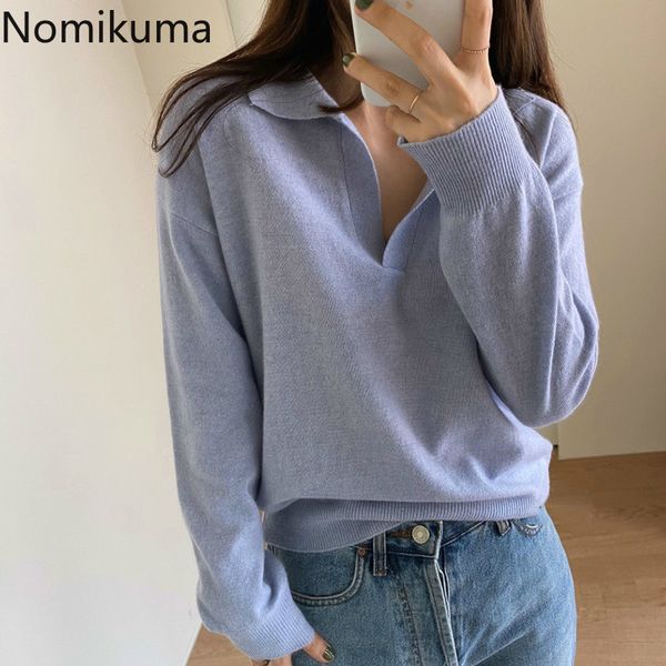 nomikuma new autumn winter basic knitwear long sleeve turn-down collar knitted causal women pullover sweater 6c276 210427, White;black
nomikuma new autumn winter basic knitwear long sleeve turn-down collar knitted causal women pullover sweater 6c276 210427, White;black