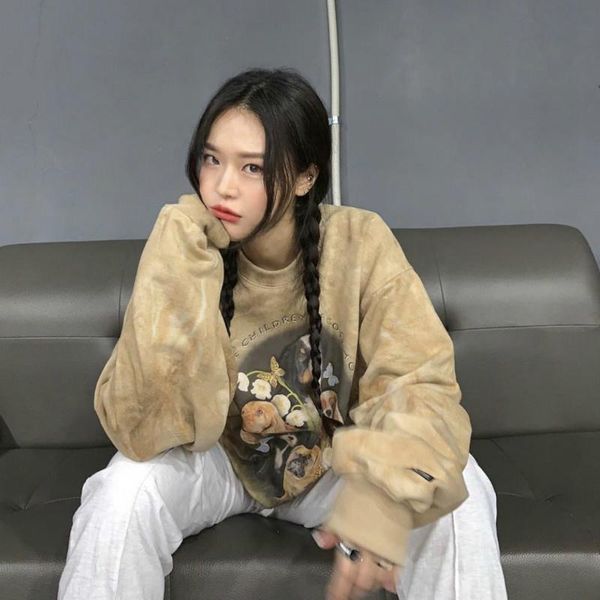 women's hoodies & sweatshirts women trendy harajuku tie dye cartoon printed loose thicker warm pullover long sleeve students, Black
women's hoodies & sweatshirts women trendy harajuku tie dye cartoon printed loose thicker warm pullover long sleeve students, Black