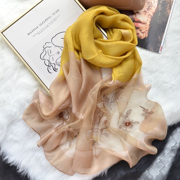 Shawl Scarf Hangzhou Silk Women's Autumn and Winter Style Western Fashion Embroidered Long Mulberry in Spring, Blue;gray
Shawl Scarf Hangzhou Silk Women's Autumn and Winter Style Western Fashion Embroidered Long Mulberry in Spring, Blue;gray