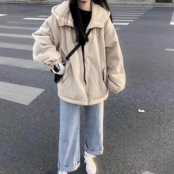 women's jackets double-sided quilted jacket, thick veet coat, korean pine cotton, sheep shield, plush, warm single winter, 2021, Black;brown
women's jackets double-sided quilted jacket, thick veet coat, korean pine cotton, sheep shield, plush, warm single winter, 2021, Black;brown
