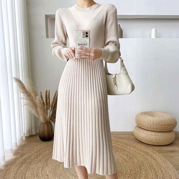 casual dresses runway fall winter korean vintage elegant sweater women's clothes warm knitted bodycon long vestidos robe, Black;gray 
casual dresses runway fall winter korean vintage elegant sweater women's clothes warm knitted bodycon long vestidos robe, Black;gray