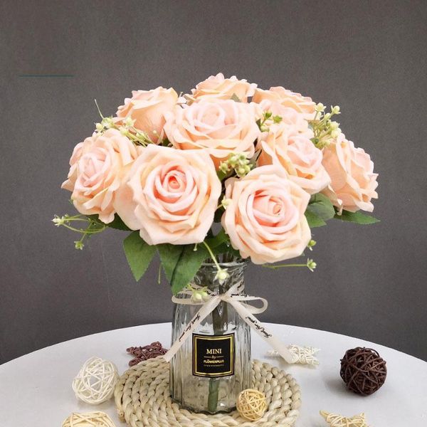 decorative flowers & wreaths 9 heads rose artificial flower large fake bouquet wedding holding home party props decoration
decorative flowers & wreaths 9 heads rose artificial flower large fake bouquet wedding holding home party props decoration