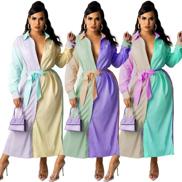 casual dresses somoshein patchwork midi for women loose turn-down collar lovely blouse dress belt streetwear fall clothes, Black;gray
casual dresses somoshein patchwork midi for women loose turn-down collar lovely blouse dress belt streetwear fall clothes, Black;gray