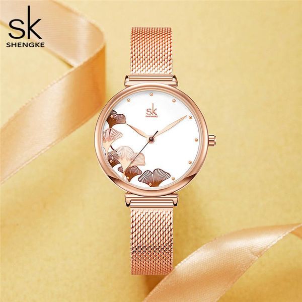 shengke women watches ginkgo biloba 32 mm dial rosegold mesh band montres femme japanese quartz movement luxury relogio feminino wristwatche, Slivery;brown
shengke women watches ginkgo biloba 32 mm dial rosegold mesh band montres femme japanese quartz movement luxury relogio feminino wristwatche, Slivery;brown