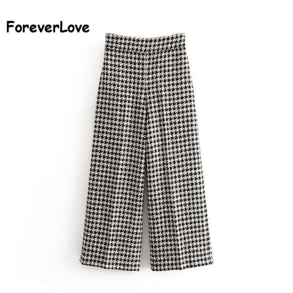 women's pants & capris plaid printed tweed women loose wide leg trousers elegant ladies houndstooth office bottoms female pockets patns, Black;white
women's pants & capris plaid printed tweed women loose wide leg trousers elegant ladies houndstooth office bottoms female pockets patns, Black;white