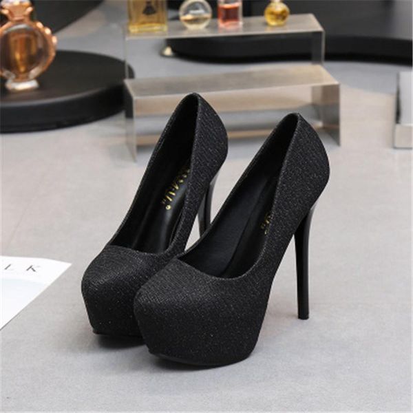 dress shoes spring summer pumps fashion platform women thin heels 12cm/14cm high bling party ladies office female, Black
dress shoes spring summer pumps fashion platform women thin heels 12cm/14cm high bling party ladies office female, Black