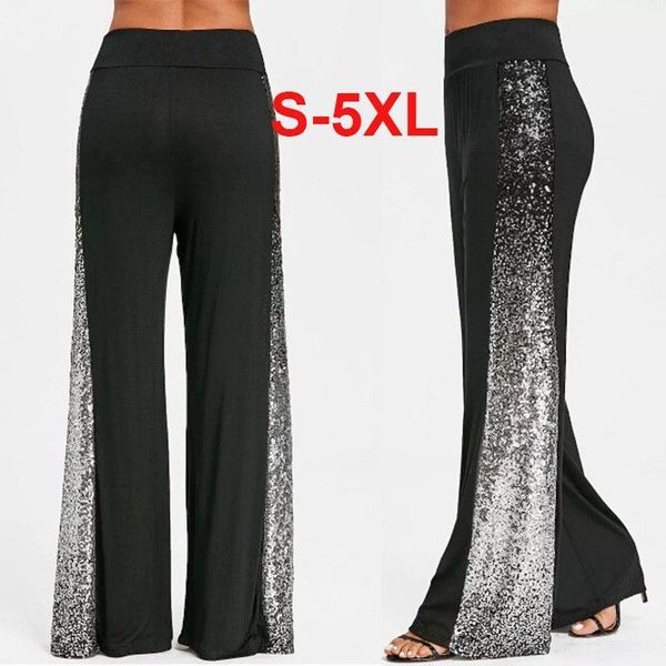 sequined shinning gradient fashion womens pants wide leg floor length loose summer thin trousers long large size, Black;white
sequined shinning gradient fashion womens pants wide leg floor length loose summer thin trousers long large size, Black;white