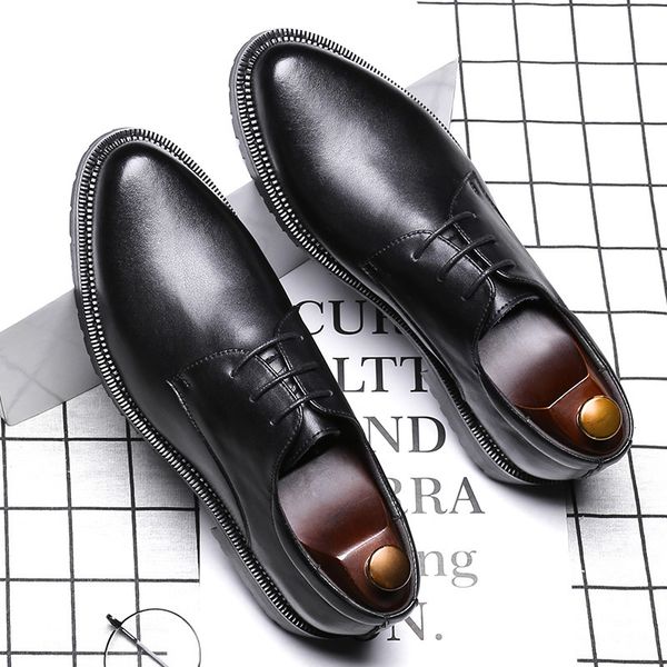 spring and summer korean men's busins drs leather sho british pointed casual lace up 8200, Black
spring and summer korean men's busins drs leather sho british pointed casual lace up 8200, Black