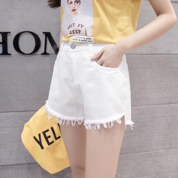 women's shorts high waist denim female summer hair loose jeans women, White;black
women's shorts high waist denim female summer hair loose jeans women, White;black