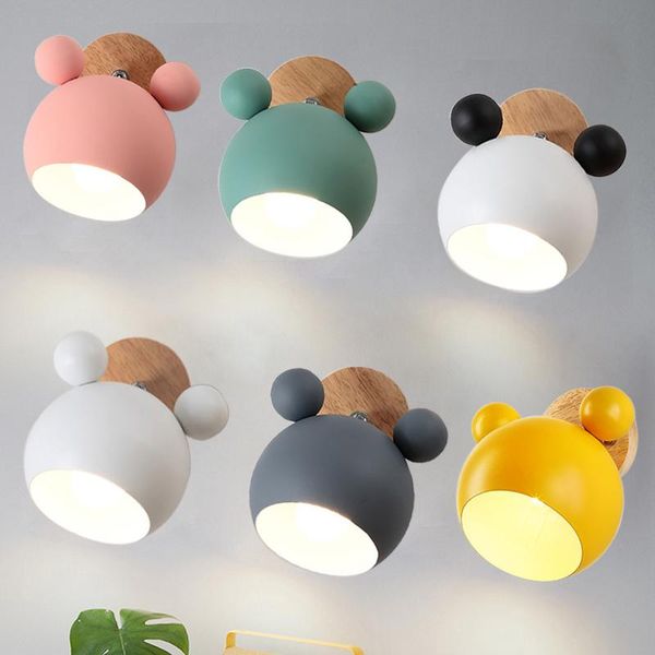 wooden wall lights bedside lamp sconce modern light for bedroom nordic macaroon 6 color steering head e27 85-285v
wooden wall lights bedside lamp sconce modern light for bedroom nordic macaroon 6 color steering head e27 85-285v