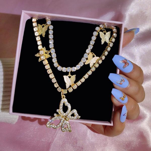 chains multilayer crystal hollow butterfly pendant necklace tennis chain gold silver color rhinestone choker for women jewelry
chains multilayer crystal hollow butterfly pendant necklace tennis chain gold silver color rhinestone choker for women jewelry