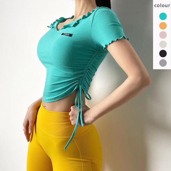 women short sleeve running shirts exposed navel yoga t-shirts solid sports cycling fitness gym crop sport wear outfit
women short sleeve running shirts exposed navel yoga t-shirts solid sports cycling fitness gym crop sport wear outfit
