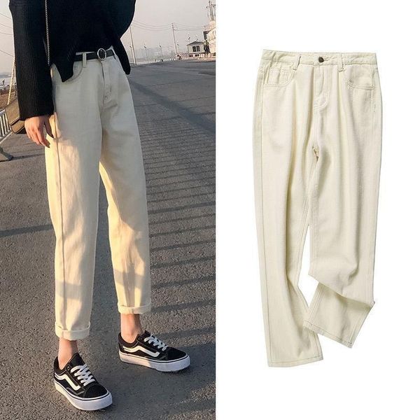 women's jeans women ankle-length beige straight denim vintage school simple classic womens trousers bf chic harajuku korean ulzzang, Blue
women's jeans women ankle-length beige straight denim vintage school simple classic womens trousers bf chic harajuku korean ulzzang, Blue