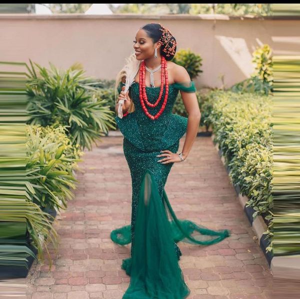 party dresses glitter green mermaid aso ebi prom cap sleeves strapless tulle train long luxury women evening gowns plus size custom ma, White;black
party dresses glitter green mermaid aso ebi prom cap sleeves strapless tulle train long luxury women evening gowns plus size custom ma, White;black