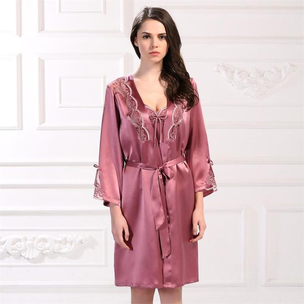 women's sleepwear summer 100% mulberry silk robe pajamas set sling nightdress womens ladies dress kimono home clothes pijama, Black;red
women's sleepwear summer 100% mulberry silk robe pajamas set sling nightdress womens ladies dress kimono home clothes pijama, Black;red
