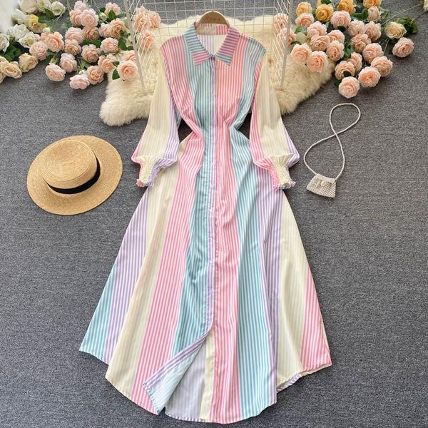 casual dresses women fashion color striped slim spring autumn shirt collar long sleeve work ol elegant dress korean clothes vestidos t570, Black;gray
casual dresses women fashion color striped slim spring autumn shirt collar long sleeve work ol elegant dress korean clothes vestidos t570, Black;gray