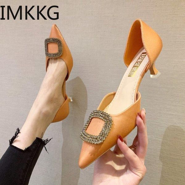 dress shoes spring women elegant buckle with crystal med heels fashion leisure pointed toe shallow mouth pumps, Black
dress shoes spring women elegant buckle with crystal med heels fashion leisure pointed toe shallow mouth pumps, Black