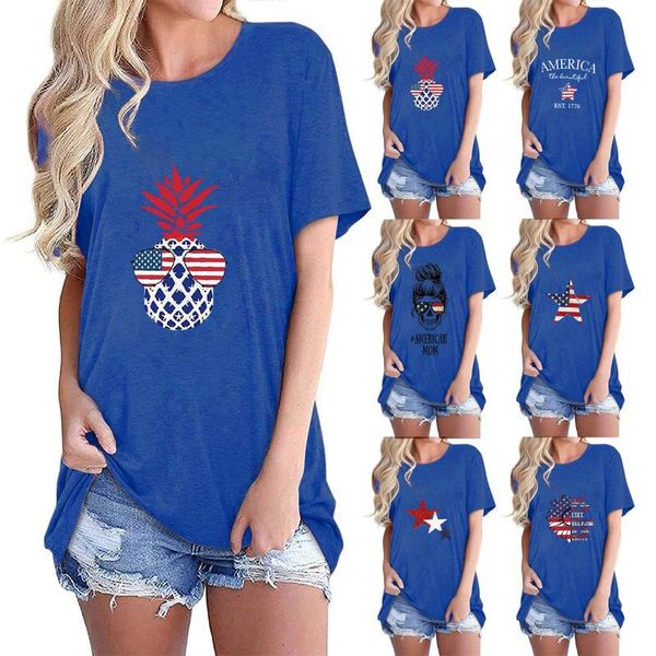 women's t-shirt women graphic short sleeve plaid pineapple american flag summer lady womens clothing shirt tees female t, White
women's t-shirt women graphic short sleeve plaid pineapple american flag summer lady womens clothing shirt tees female t, White