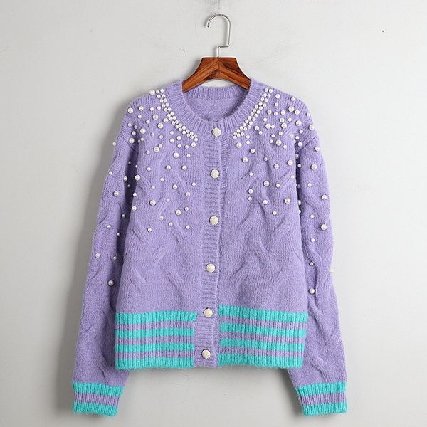 knits pearls beaded purple women autumn winter cardigan pearl white knitwear o-neck single breasted yellow sweater coat
knits pearls beaded purple women autumn winter cardigan pearl white knitwear o-neck single breasted yellow sweater coat