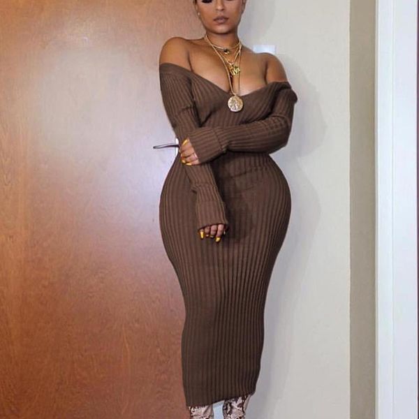 casual dresses autumn winter elegant solid slim women v neck off the shoulder bodycon dress office lady vestidos mujer verano 2021, Black;gray
casual dresses autumn winter elegant solid slim women v neck off the shoulder bodycon dress office lady vestidos mujer verano 2021, Black;gray