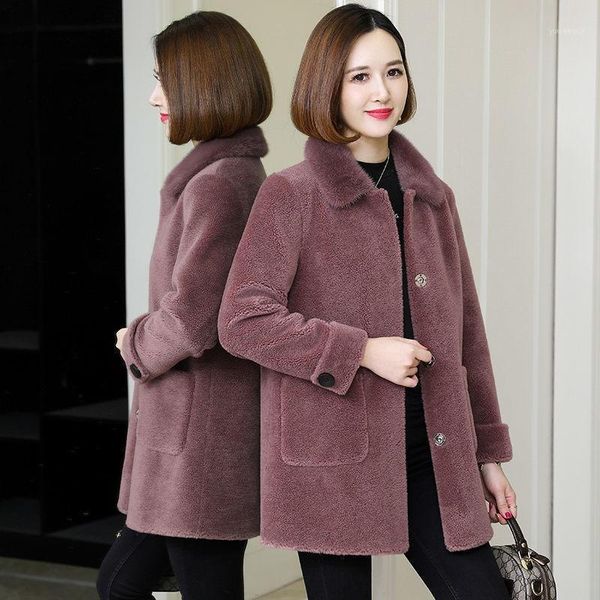 women's fur & faux autumn winter real lamb sheepskin coat genuine granular sheep shearling jacket women female casual warm outerwear y8, Black
women's fur & faux autumn winter real lamb sheepskin coat genuine granular sheep shearling jacket women female casual warm outerwear y8, Black