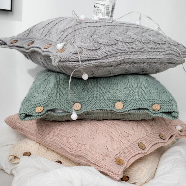 cushion/decorative pillow soft cotton plait knit cushion cover vintage ivory grey pink case 45cm*45cm button open home decoration nordic
cushion/decorative pillow soft cotton plait knit cushion cover vintage ivory grey pink case 45cm*45cm button open home decoration nordic