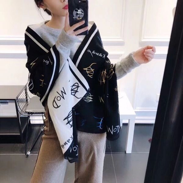 winter new cashmere korean version double-sided jacquard cartoon pattern warm shawl thickened letter scarf, Blue;gray
winter new cashmere korean version double-sided jacquard cartoon pattern warm shawl thickened letter scarf, Blue;gray