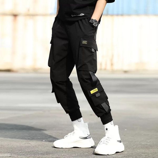 overalls, slacks, men's sports pants, Black 
overalls, slacks, men's sports pants, Black