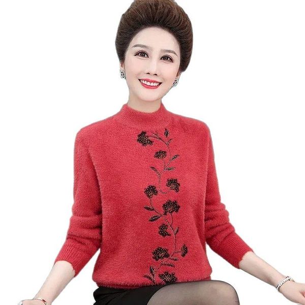 women's sweaters autumn winter 2021 ladies clothes imitate mink velvet add thick sweater warm loose embroidery female base shirt, White;black
women's sweaters autumn winter 2021 ladies clothes imitate mink velvet add thick sweater warm loose embroidery female base shirt, White;black