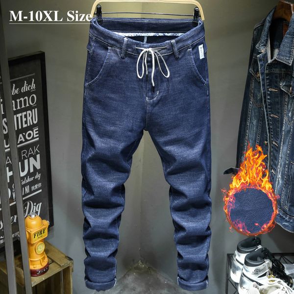 plus size 7xl 8xl 9xl 10xl winter men's jeans thick fleece warm harem pants male fashion casual streetwear large pocket trousers 210318, Blue
plus size 7xl 8xl 9xl 10xl winter men's jeans thick fleece warm harem pants male fashion casual streetwear large pocket trousers 210318, Blue