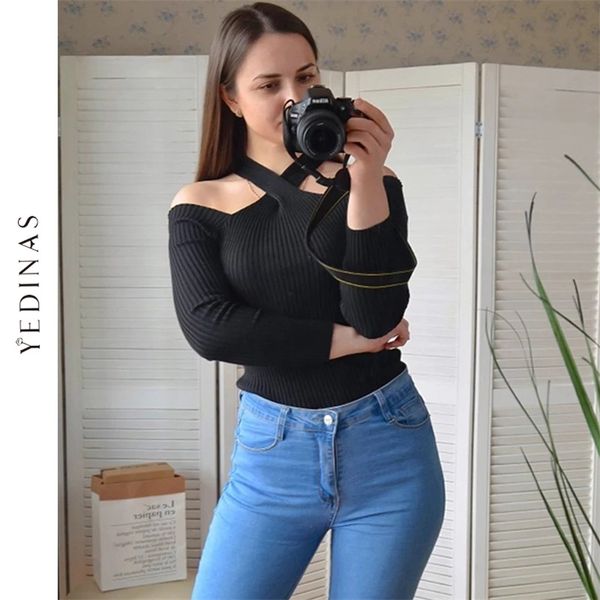 yedinas knitted sweater famale short women jumper off shoulder harajuku sweaters korean ladie's pullovers 210922, White;black
yedinas knitted sweater famale short women jumper off shoulder harajuku sweaters korean ladie's pullovers 210922, White;black