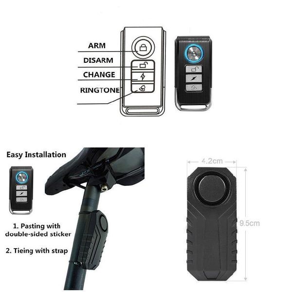 bike horns 113db wireless anti-theft vibration motorcycle bicycle waterproof security alarm with remote jan88
bike horns 113db wireless anti-theft vibration motorcycle bicycle waterproof security alarm with remote jan88