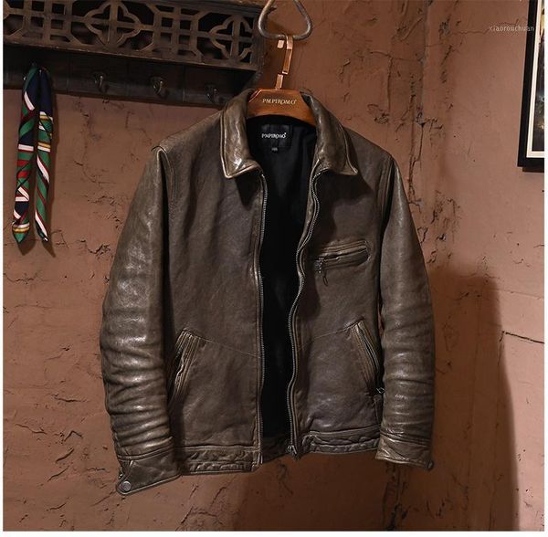 men's leather & faux yr.luxury men biker tanned sheepskin jacket.quality slim vintage genuine coat.fashion clothes., Black
men's leather & faux yr.luxury men biker tanned sheepskin jacket.quality slim vintage genuine coat.fashion clothes., Black