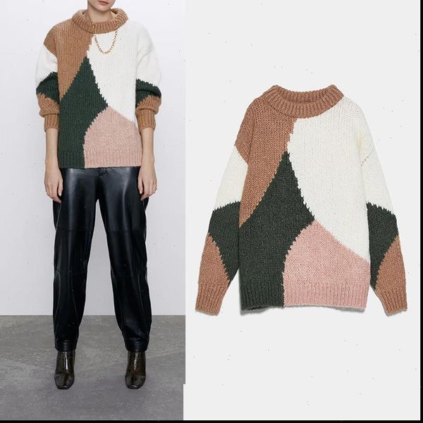 womens sweaters women sweater za patchwork o neck casual turtleneck long sleeve cashmere warm elegant pullover drop, White;black
womens sweaters women sweater za patchwork o neck casual turtleneck long sleeve cashmere warm elegant pullover drop, White;black