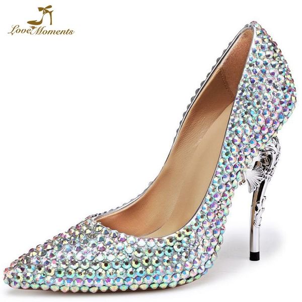 luxurious ab crystal wedding shoes strange style bridal party dress pointed toe shining rhinestone prom pumps size 9.5, Black
luxurious ab crystal wedding shoes strange style bridal party dress pointed toe shining rhinestone prom pumps size 9.5, Black