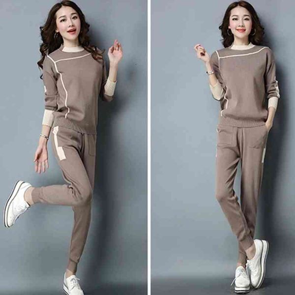 women's two piece pants autumn winter women knitted tracksuit two-piece suite long sleeve sweater pullover set elastic waist trousers s, White
women's two piece pants autumn winter women knitted tracksuit two-piece suite long sleeve sweater pullover set elastic waist trousers s, White