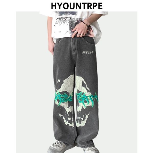 fashion skull graffiti jean denim pants mens high street straight zipper trouser hip hop streetwear casual loose jeans joggers men's, Blue
fashion skull graffiti jean denim pants mens high street straight zipper trouser hip hop streetwear casual loose jeans joggers men's, Blue